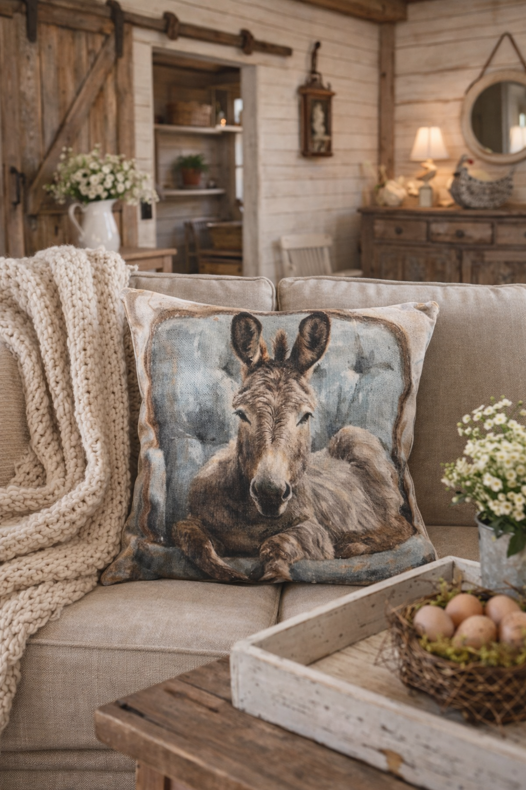 Donkey Blue Chair Pillow