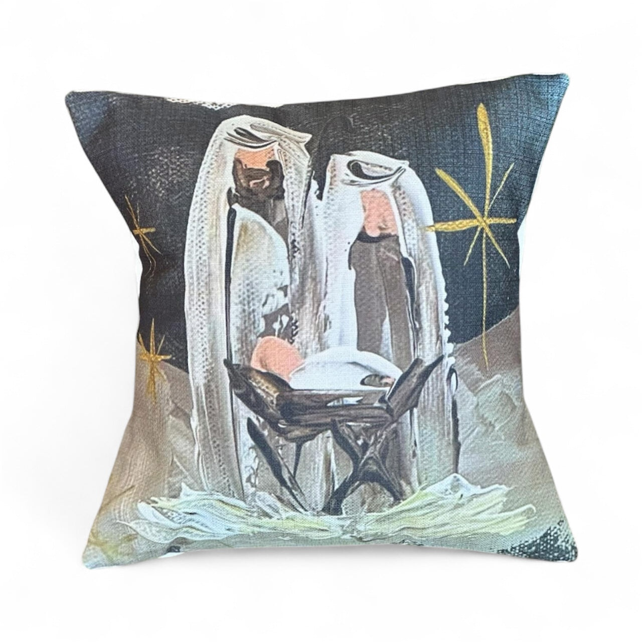 Nighttime Nativity Pillow