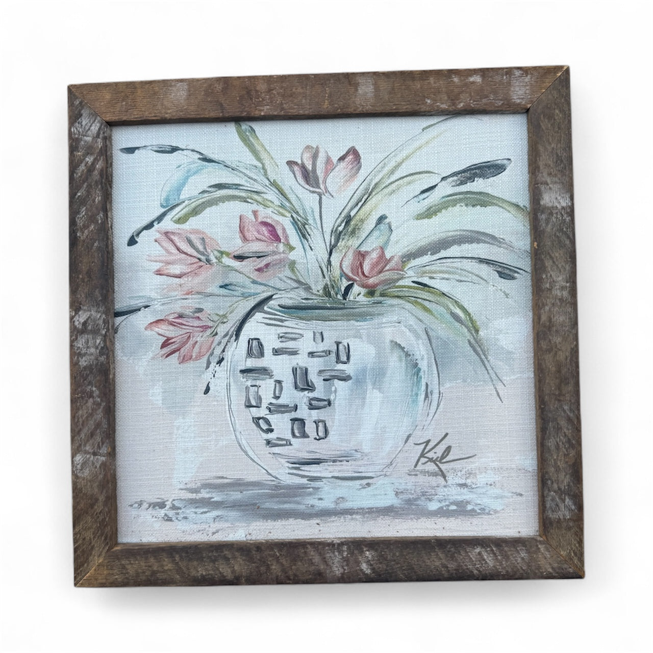 Blush In Bloom Framed Art