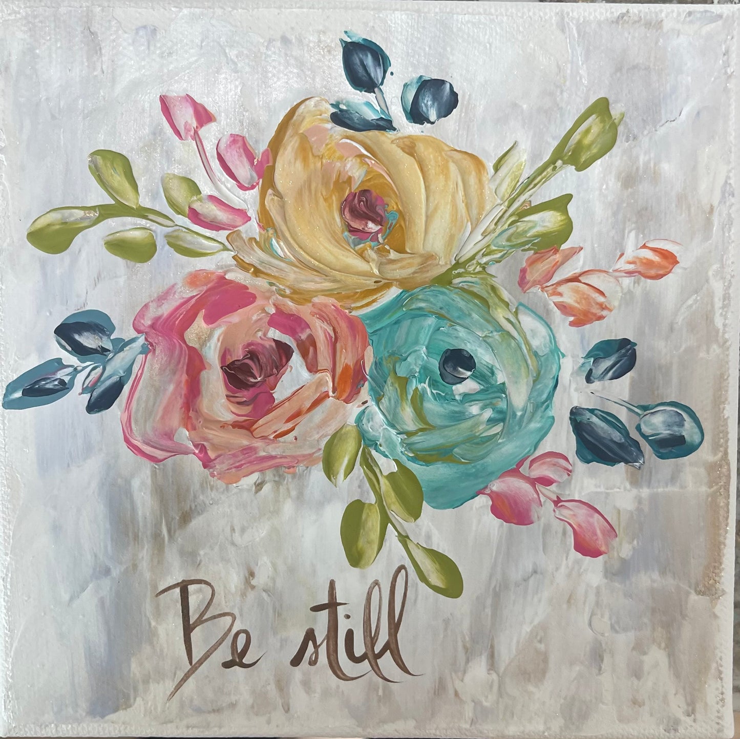GA Be Still Floral Tea Towel