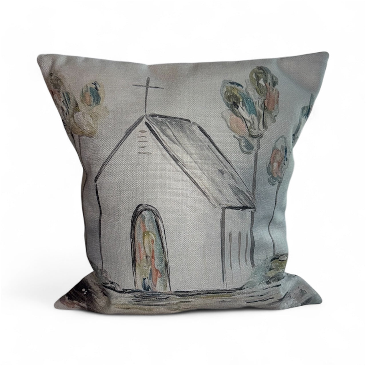 Pastel Church Pillow