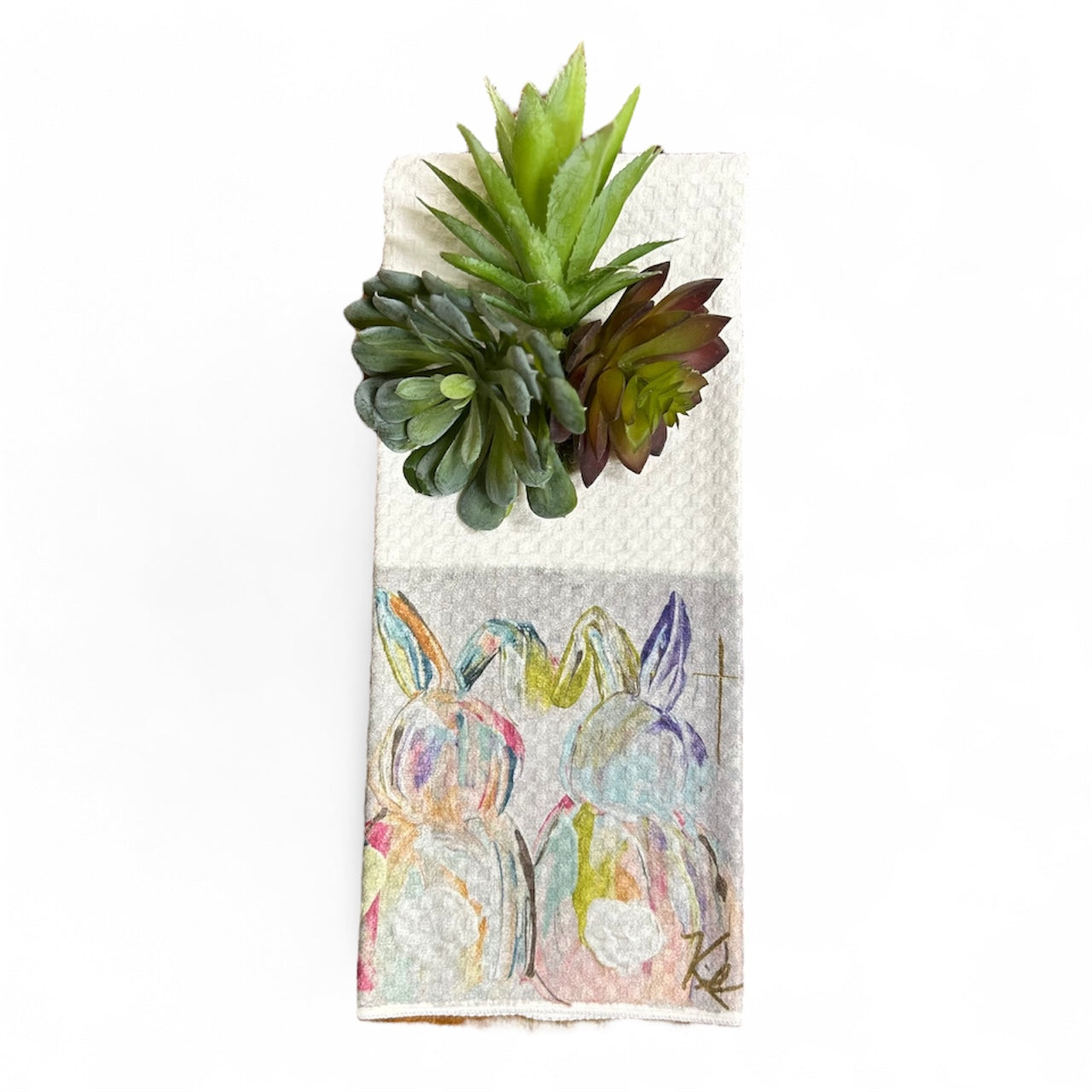 GA Bunny Duo Tea Towel