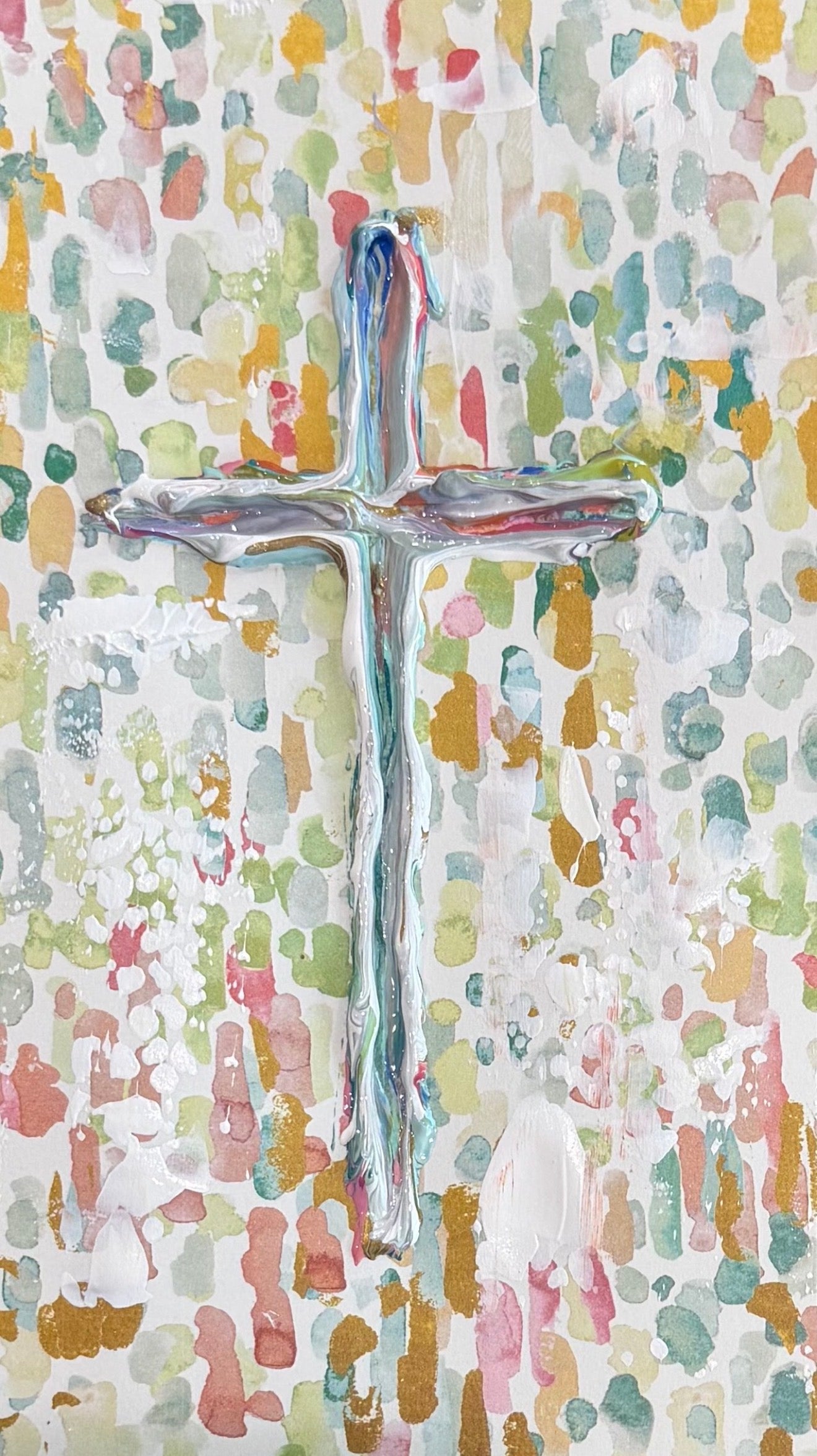 GA Watercolor Cross Tea Towel