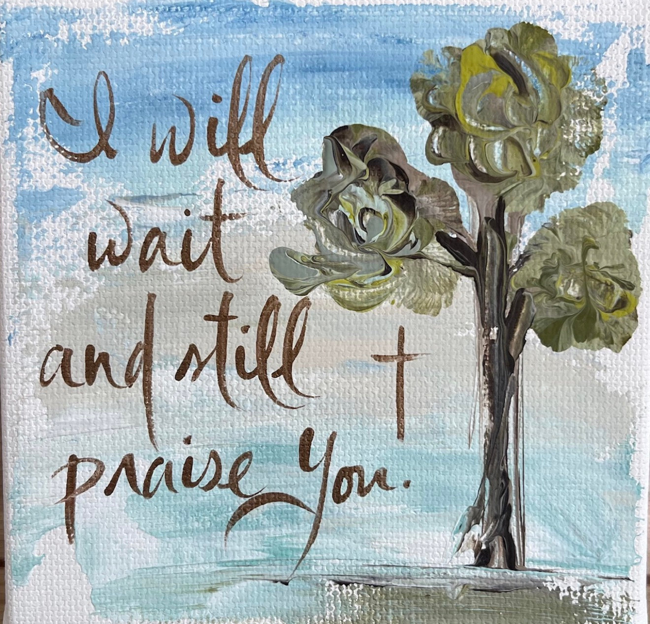 GA I Will Wait Tea Towel