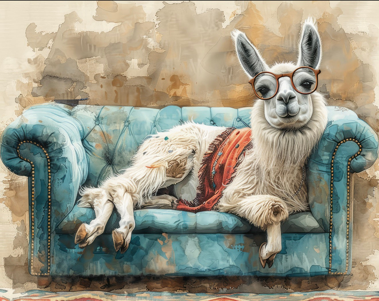Llama Couch Pillow