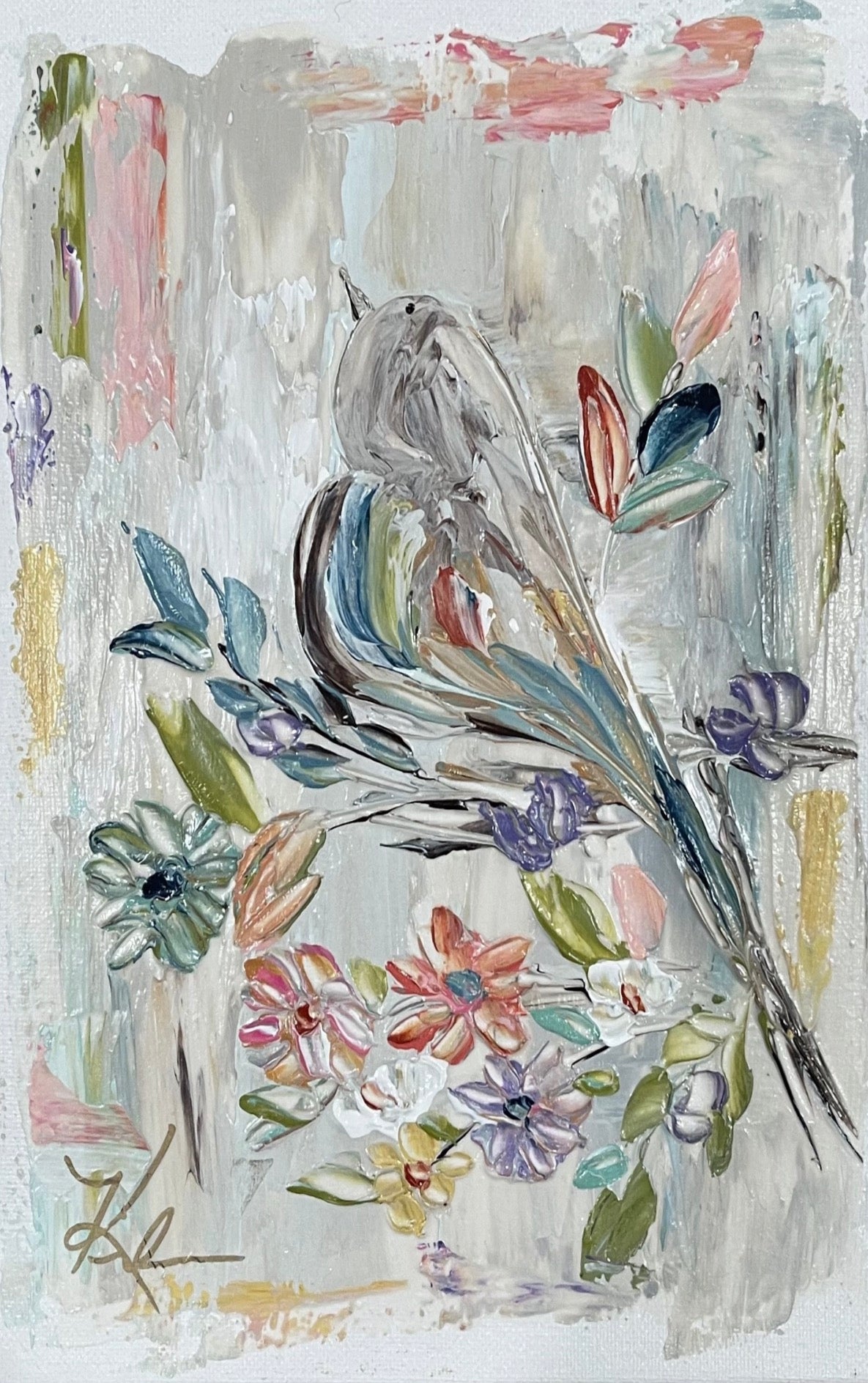 Colorful Spring Bird Framed Art