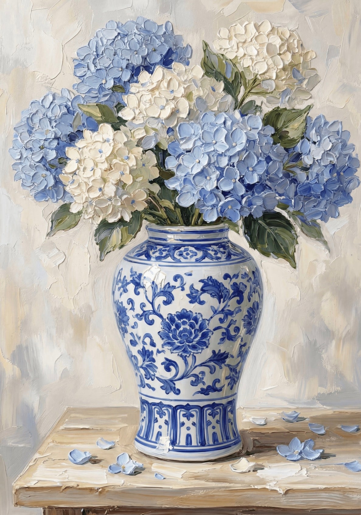 Ginger Jar Hydrangea Framed Art