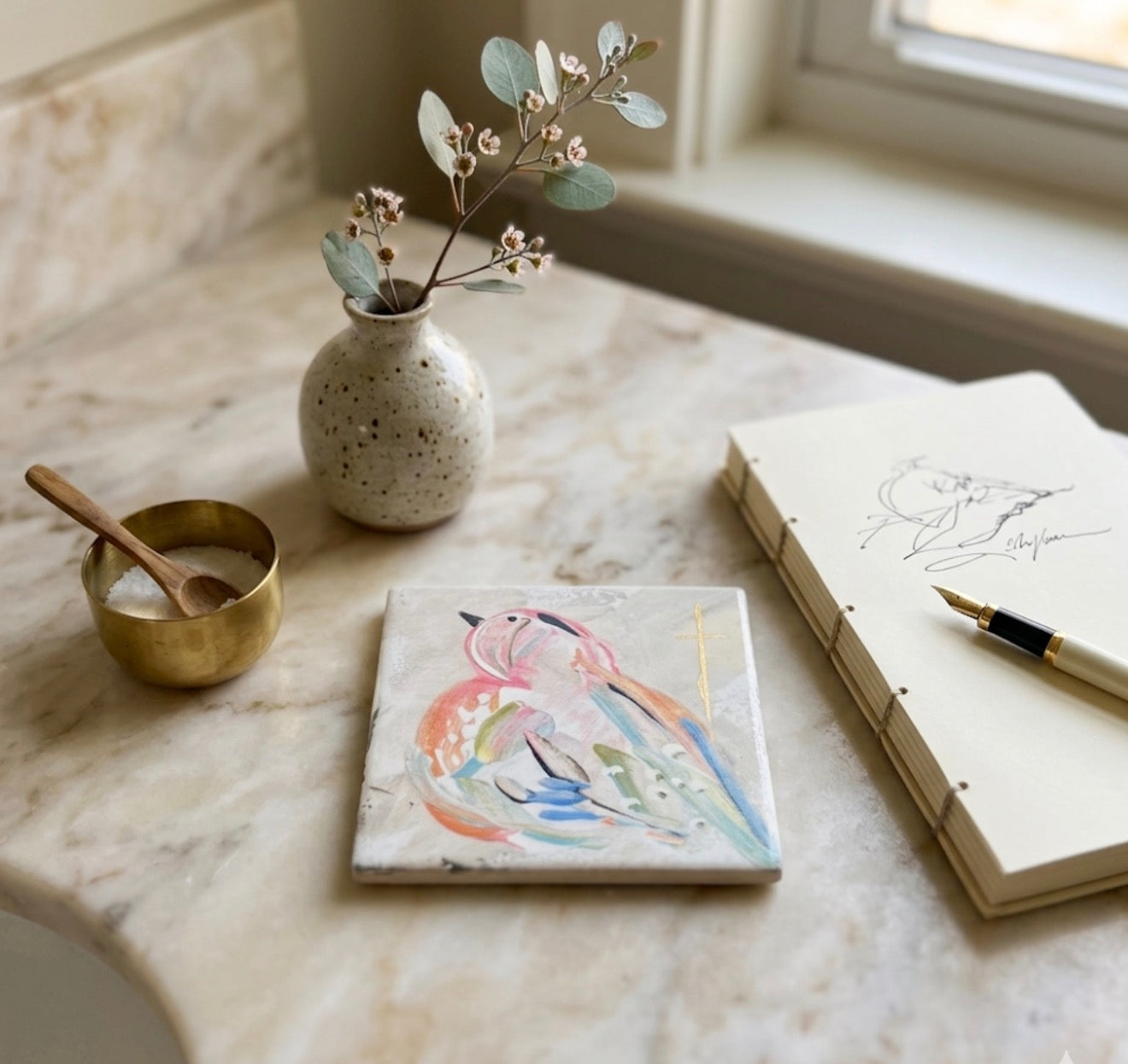 GA Rainbow Bird Coaster