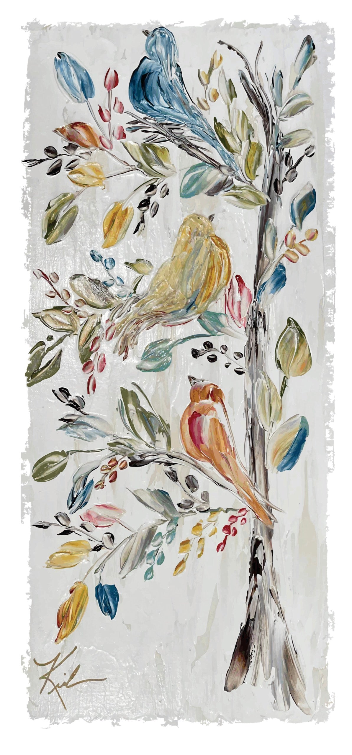 GA Birds In Tree Framed Art