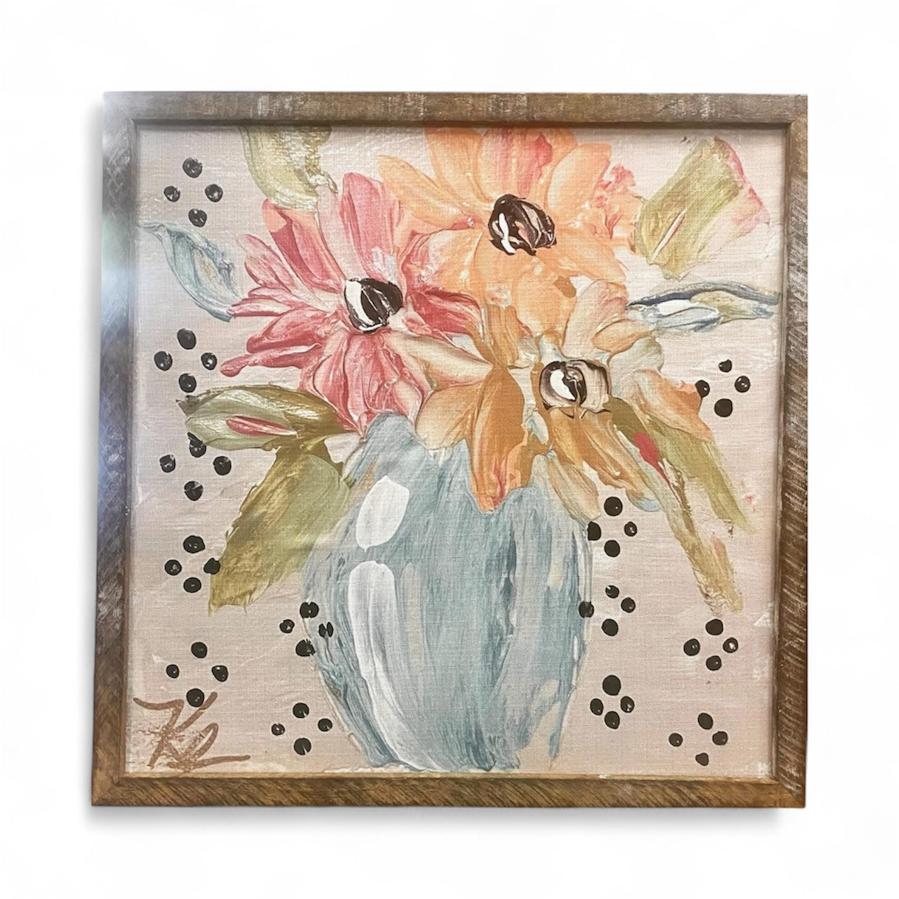 Joyful Bloom Floral Framed Art