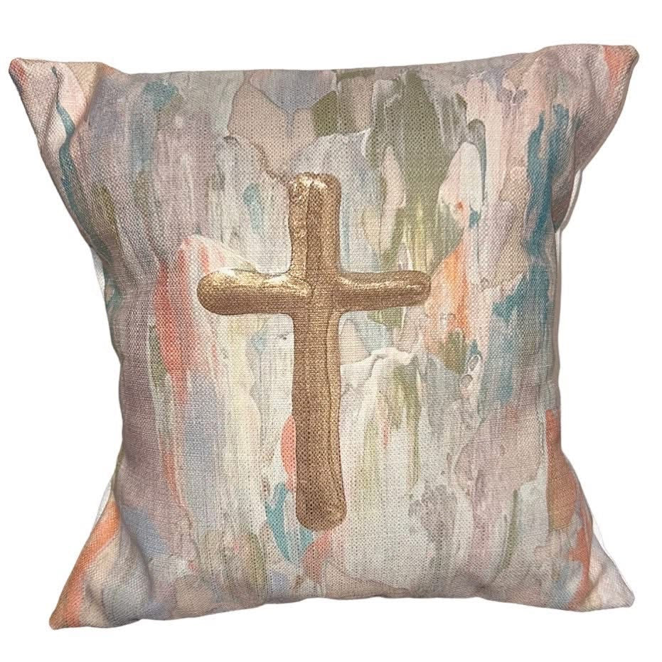 Pastel Cross Pillow