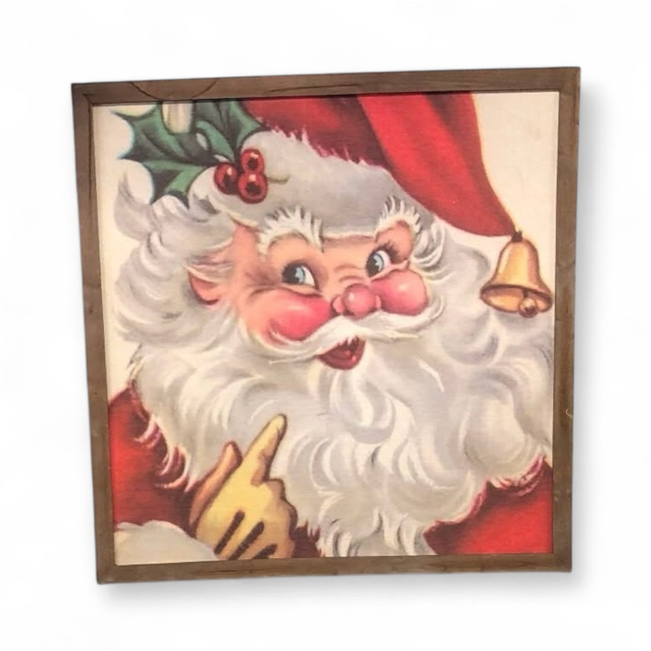 Vintage Santa Framed Art