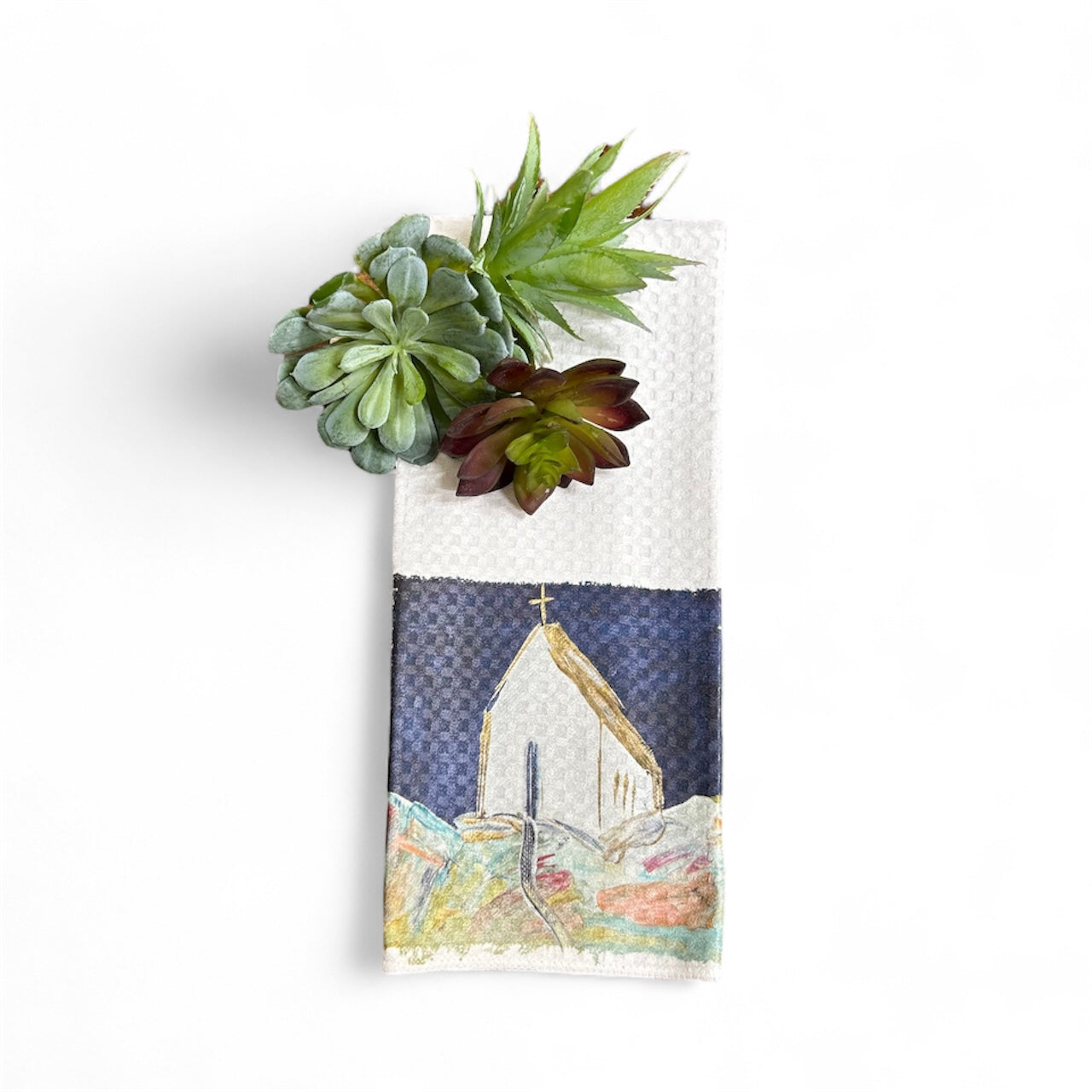 GA Midnight Church Tea Towel