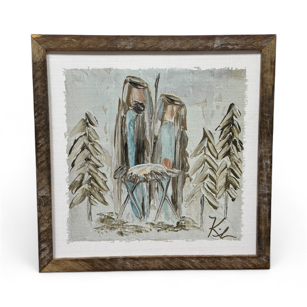 Joseph and Mary Trees Framed Art