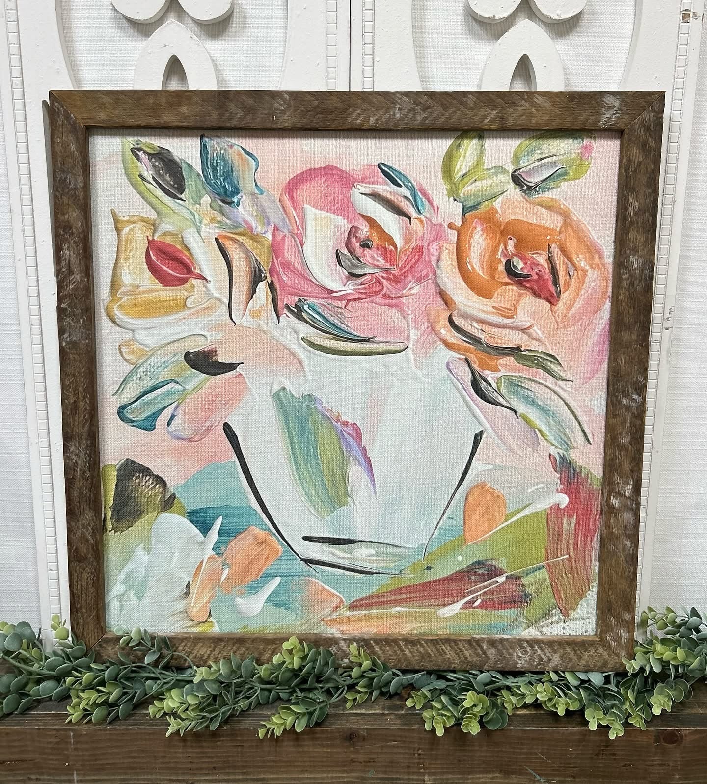 Pastel Floral Framed Art