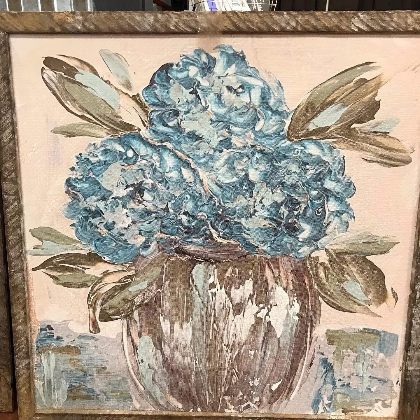 Blue Hydrangea Framed Art