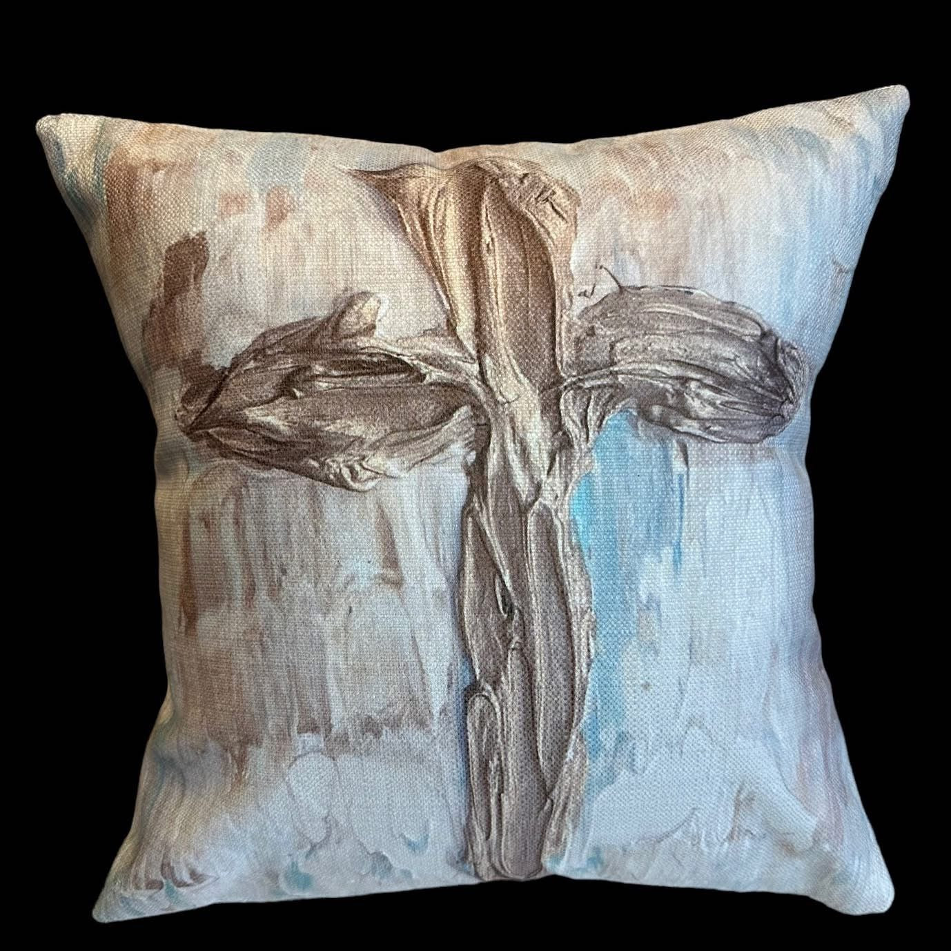 Neutral Cross Pillow