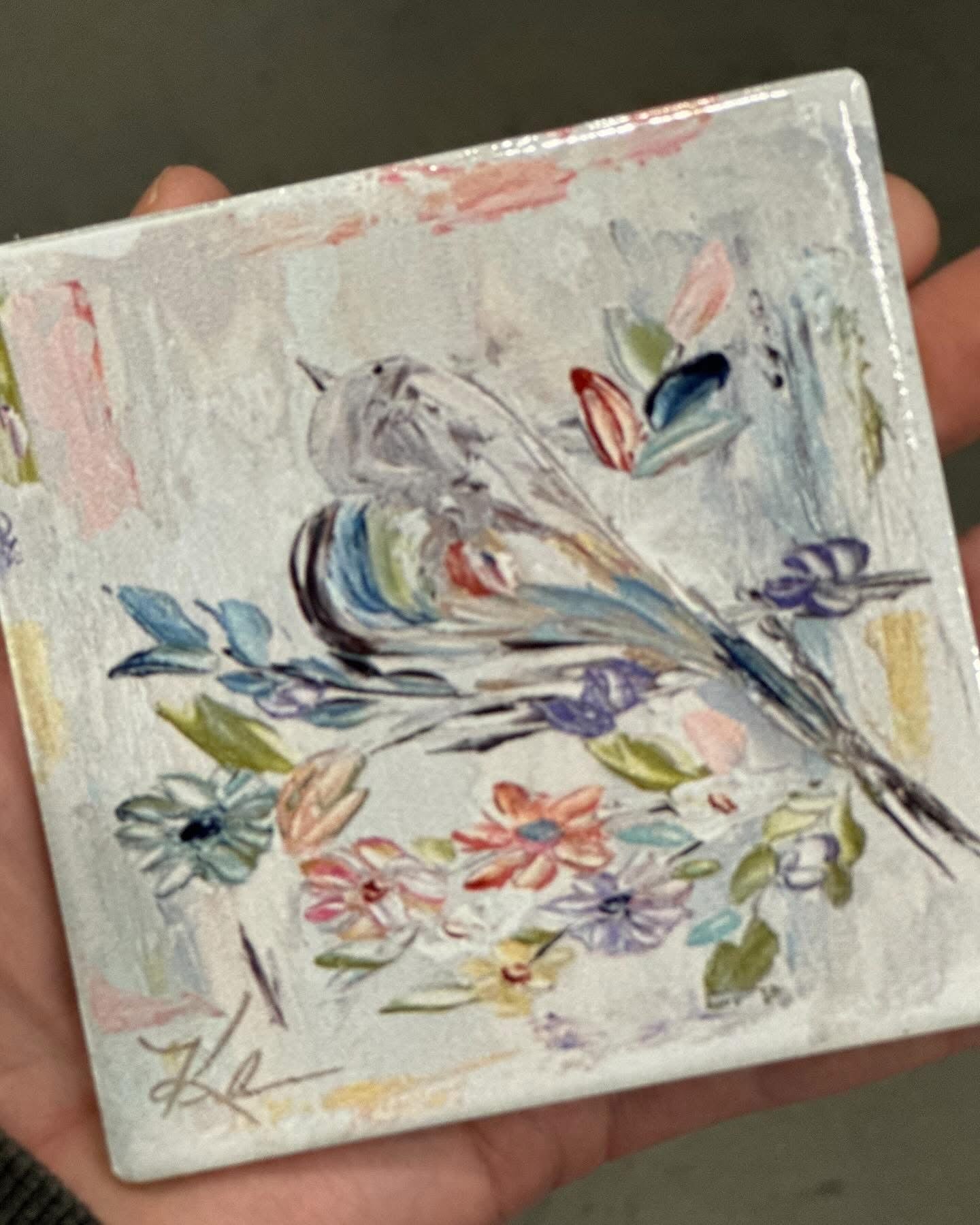 Colorful Bird Coaster