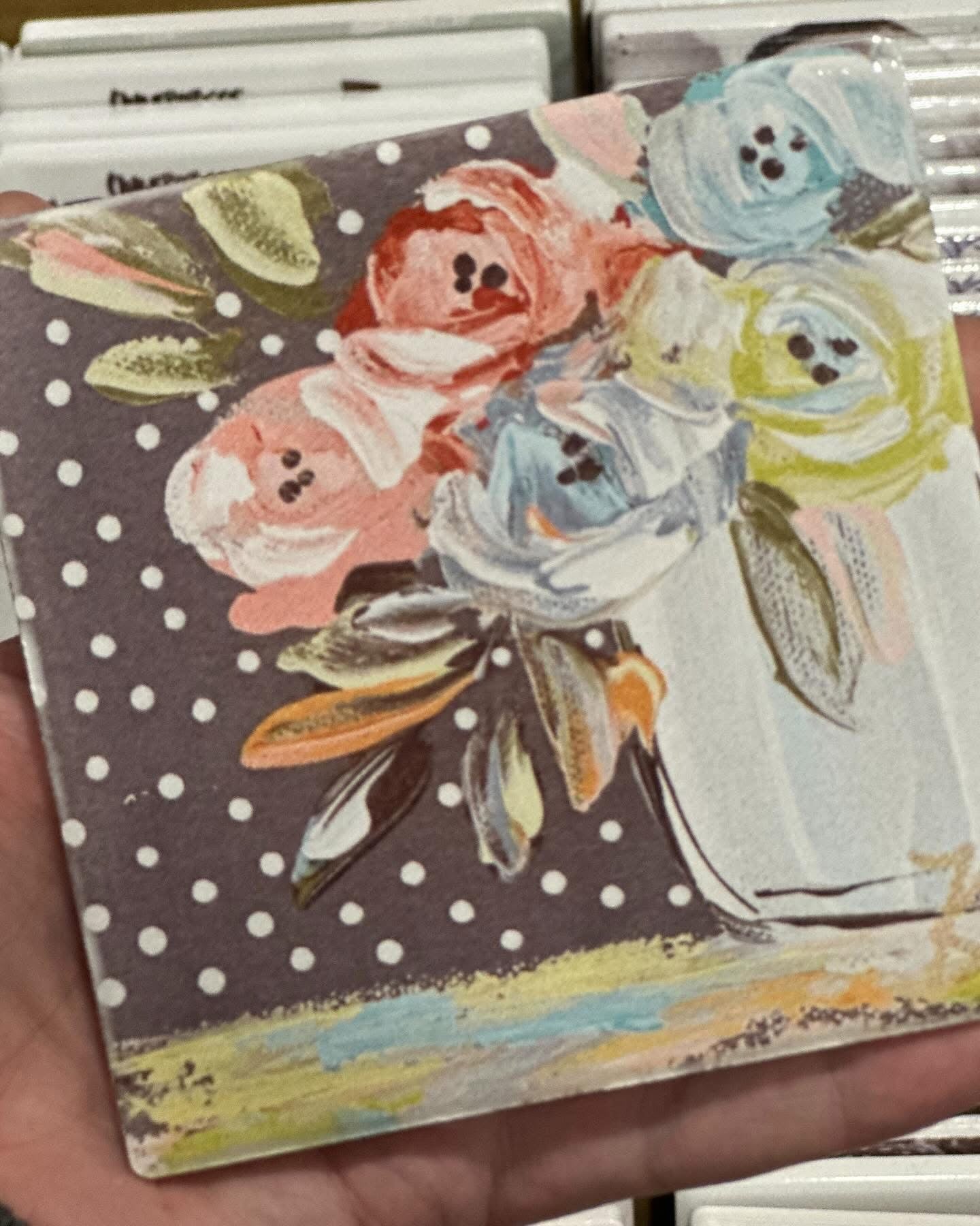 Floral With Polkadots Coaster