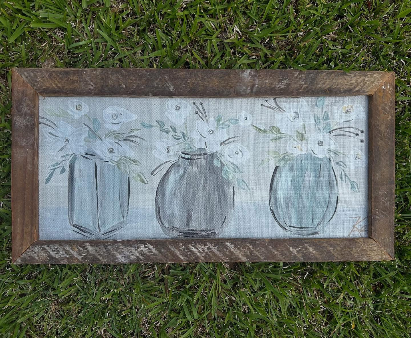 Neutral Floral Trio Framed Art
