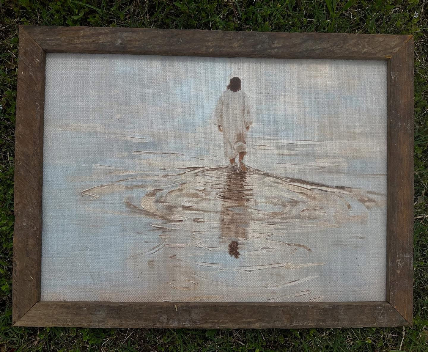 Jesus Walking On Water Framed Art