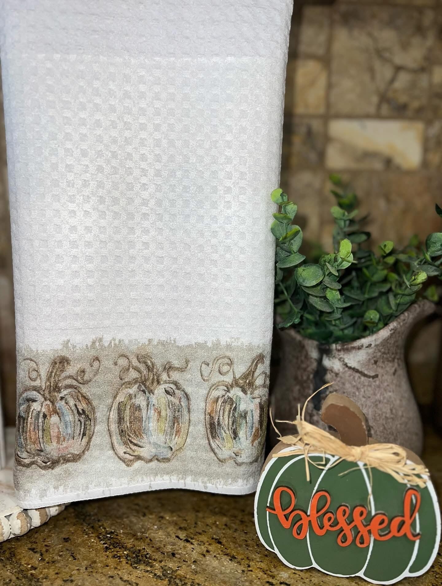 Pumpkin Trio Tea Towel