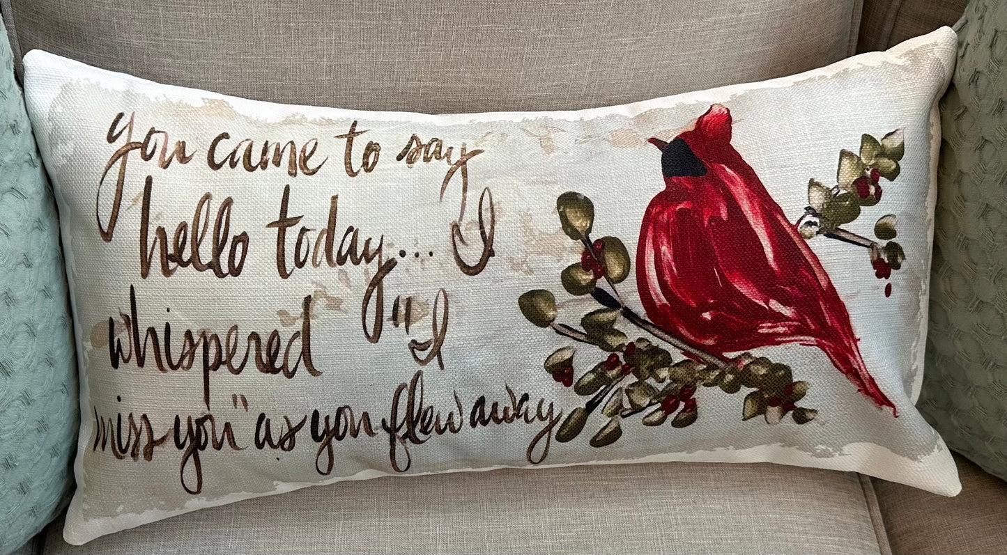 You Came To Say Lumbar Pillow