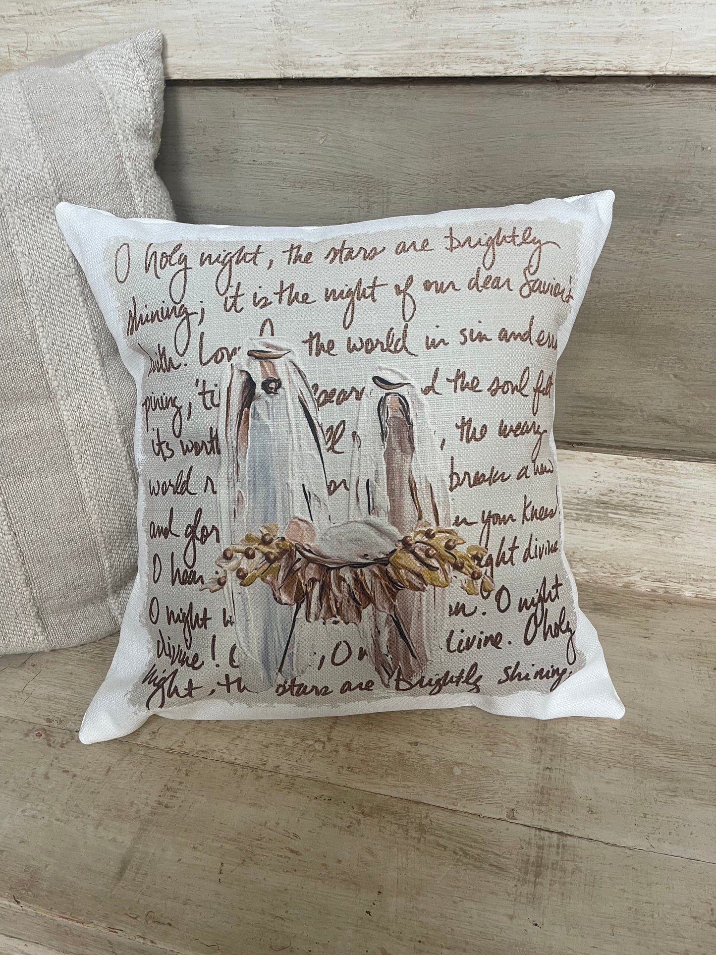 O Holy Night Nativity Pillow