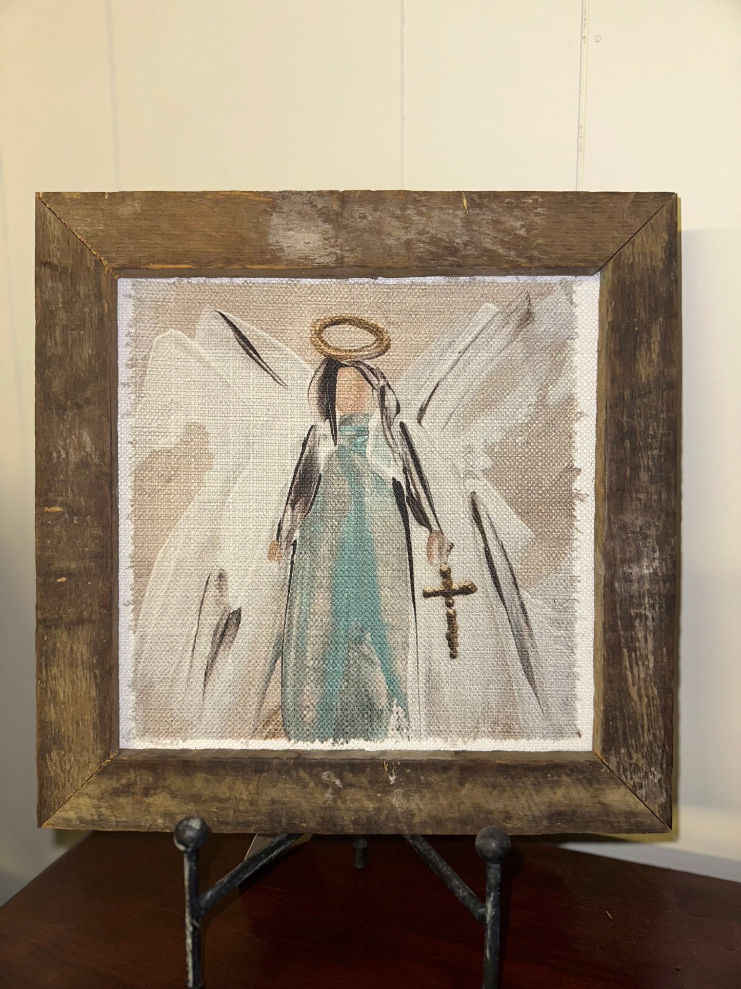 Teal Angel Framed Art