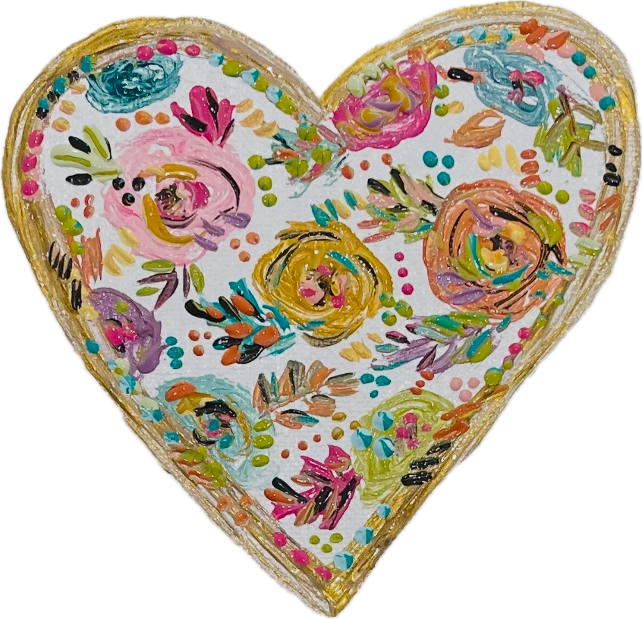 GA Vintage Heart Framed Art