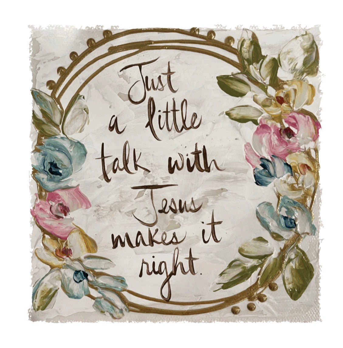 GA Just A Little Talk Framed Art