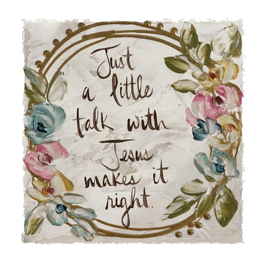 GA Just A Little Talk Tea Towel