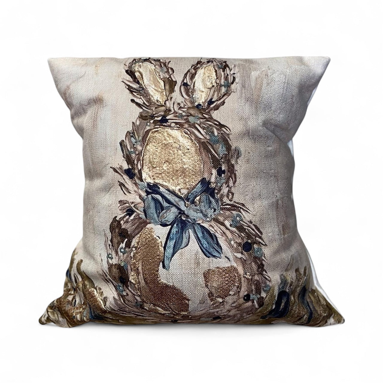 Bunny With Bow Pillow