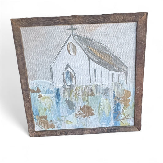 Pastel Chapel Framed Art