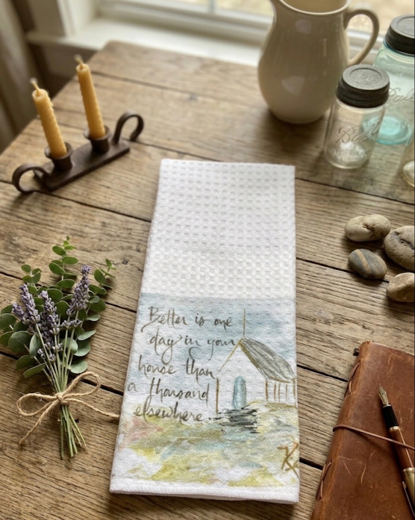 GA God Has A Vision Tea Towel