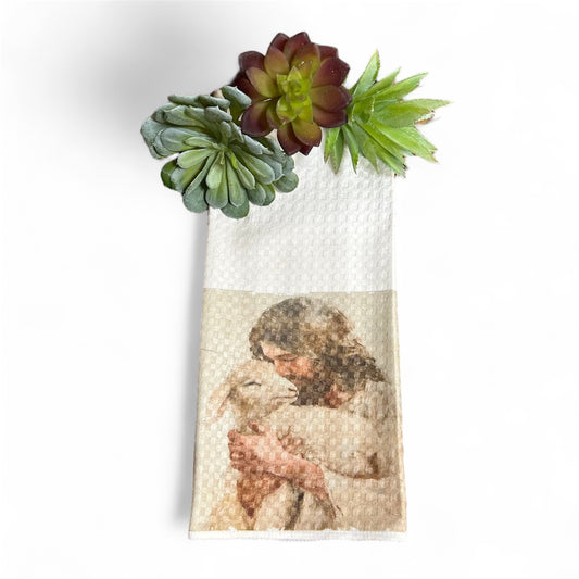 Jesus & Lamb Tea Towel