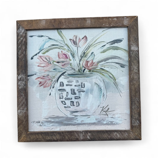 Blush In Bloom Framed Art