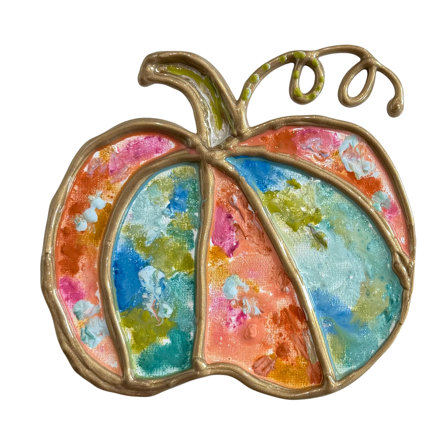 GA Pastel Pumpkin Framed Art