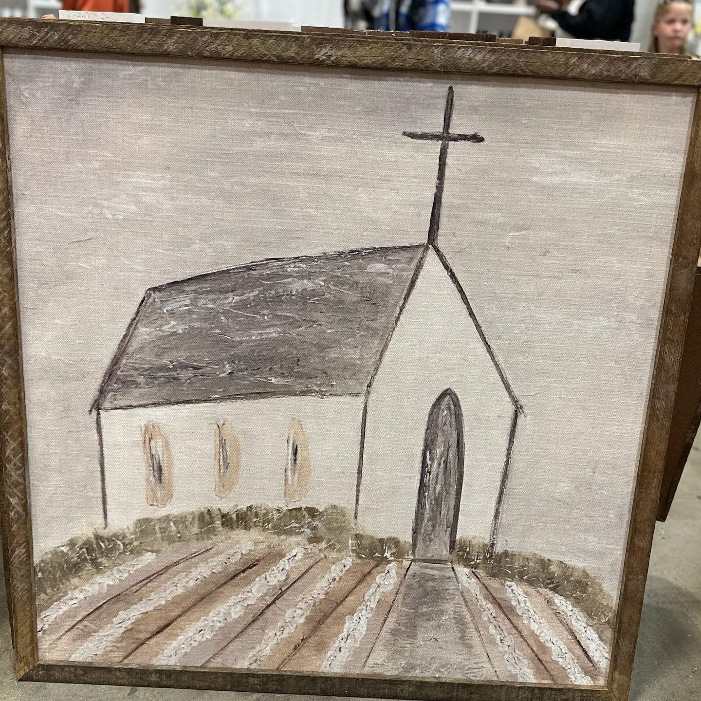 Old Southern Church Framed Art 36x36 or 42x42