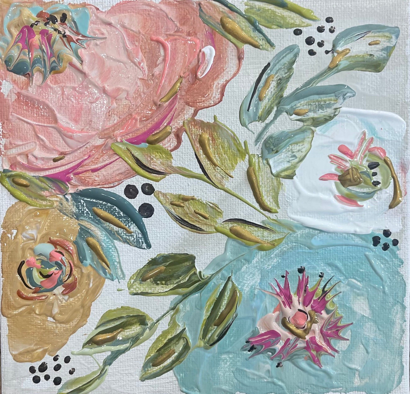 GA Colorful Peonies Pillow