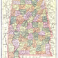 Alabama Vintage Map Pillow