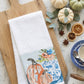 GA Chinoiserie Vase & Pumpkins Tea Towel