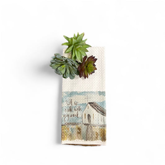 GA Church it is well Tea Towel