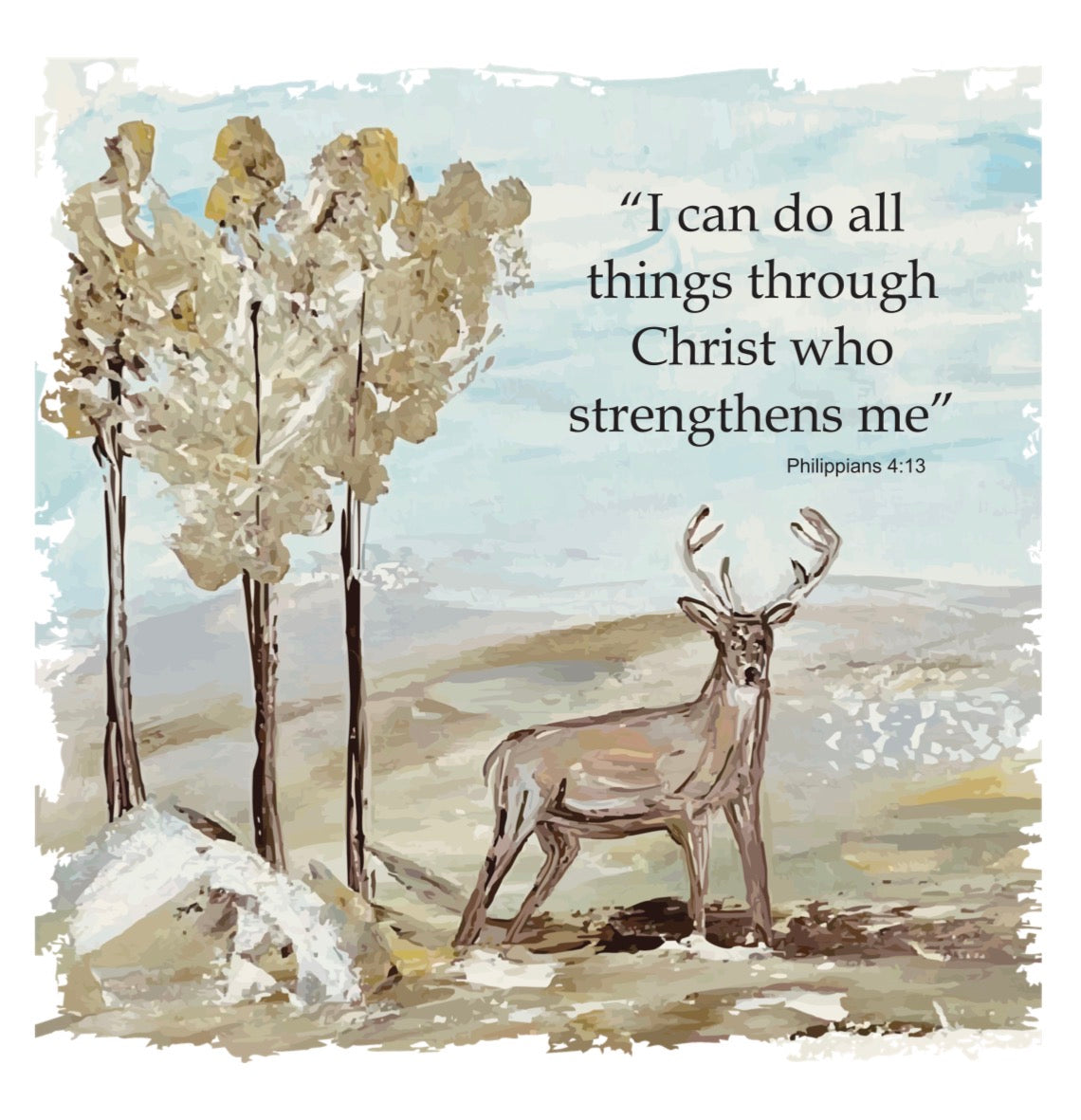 GA Deer I Can Do Framed Art