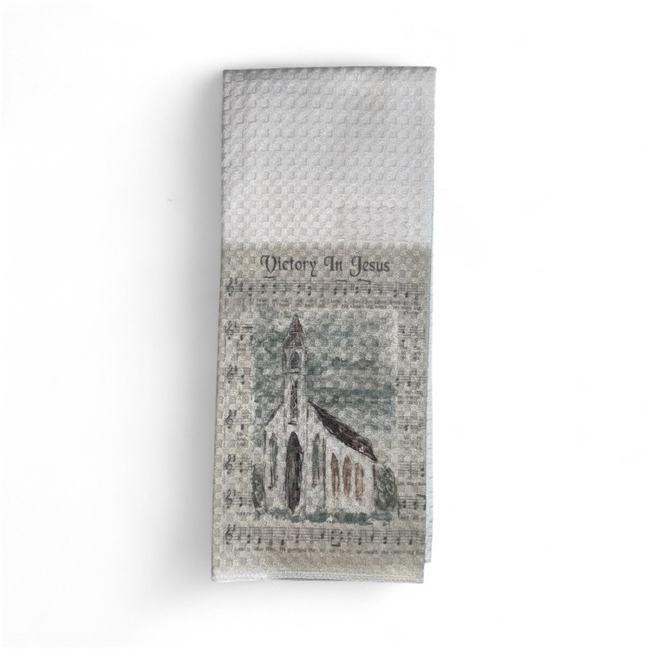 Victory In Jesus Tea Towel
