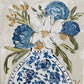 GA Heirloom Blue Bouquet Pillow