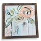 Peach Floral Framed Art 36x36 or 42x42