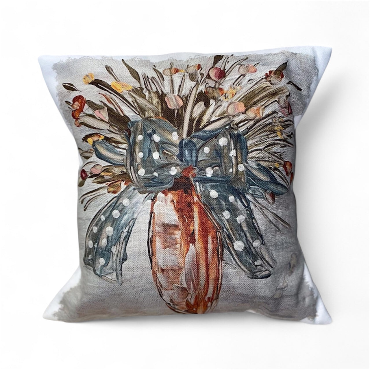 Carrot Floral Pillow