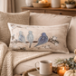 Blue Bird Trio Lumbar Pillow