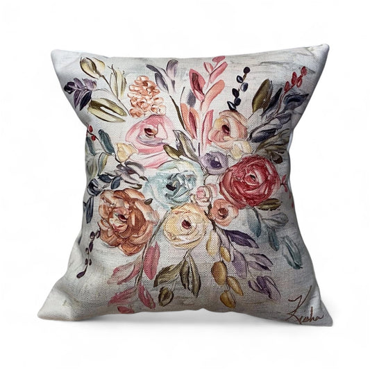Bright Colorful Flowers Pillow